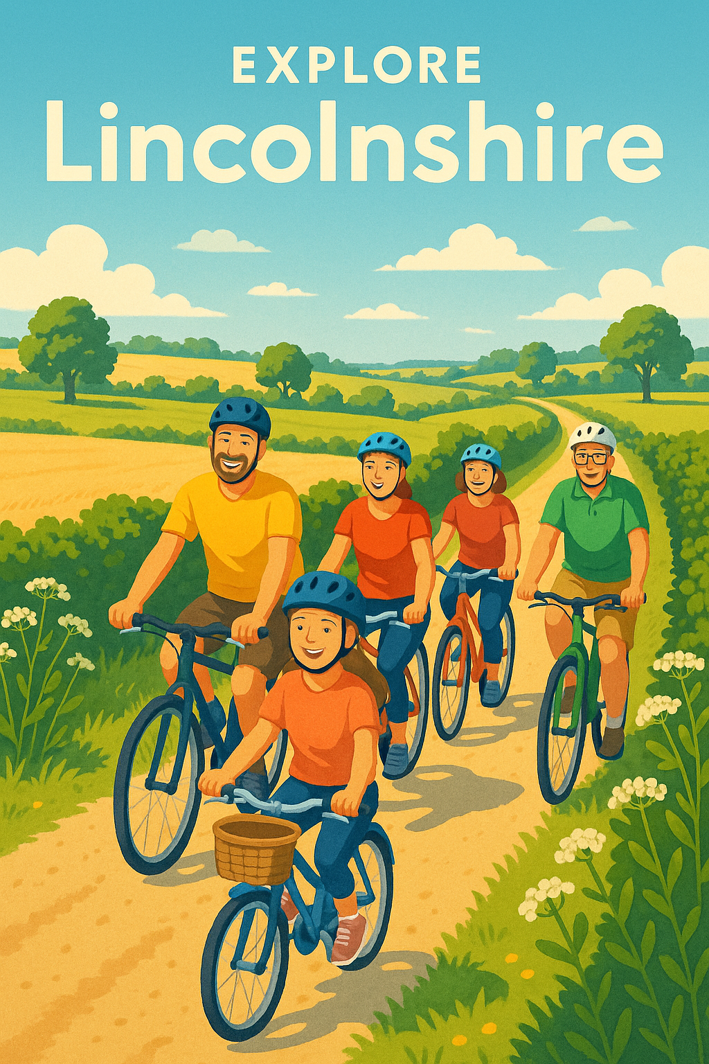 Cycling in Lincolnshire countryside
